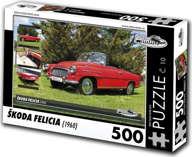 RETRO-AUTA Puzzle č. 10 Škoda Felicia (1960) 500 dílků - obrázek 1