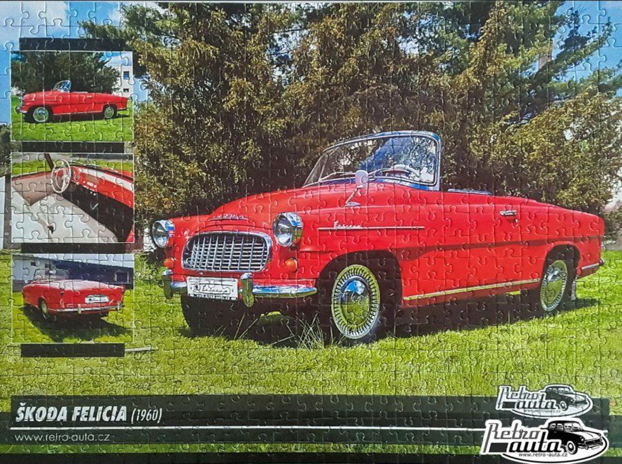 RETRO-AUTA Puzzle č. 10 Škoda Felicia (1960) 500 dílků - obrázek 2