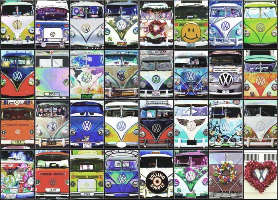 EUROGRAPHICS Puzzle VW Cool Faces 1000 dílků - obrázek 1