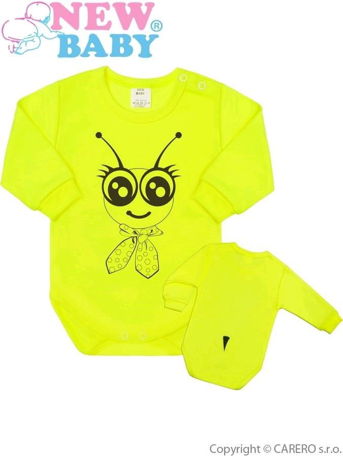 Kojenecké body s dlouhým rukávem New Baby Zvířátko Včelka neonové 62 (3-6m) - obrázek 1