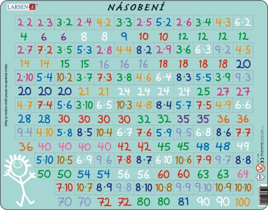 LARSEN Puzzle Matematika: násobení 81 dílků - obrázek 1