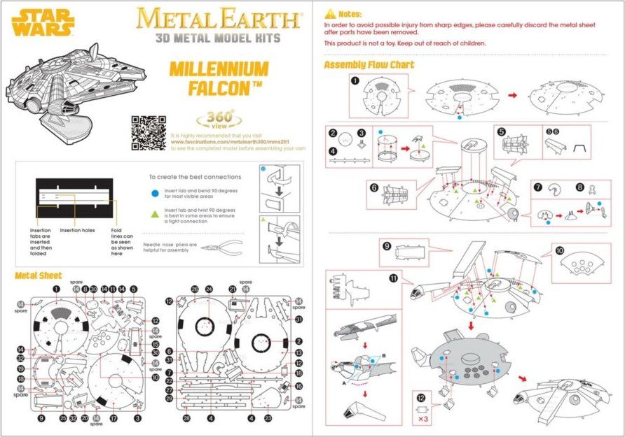 METAL EARTH 3D puzzle Star Wars: Millenium Falcon - obrázek 7