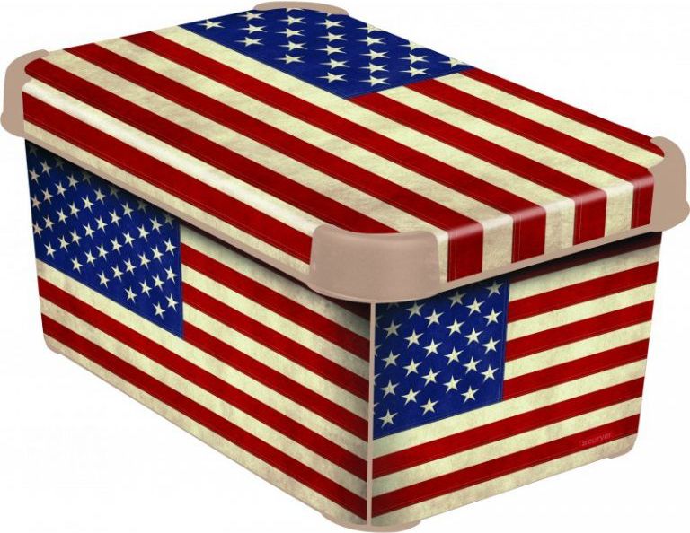 Curver Box úložný dekorativní S AMERICAN FLAG - obrázek 1