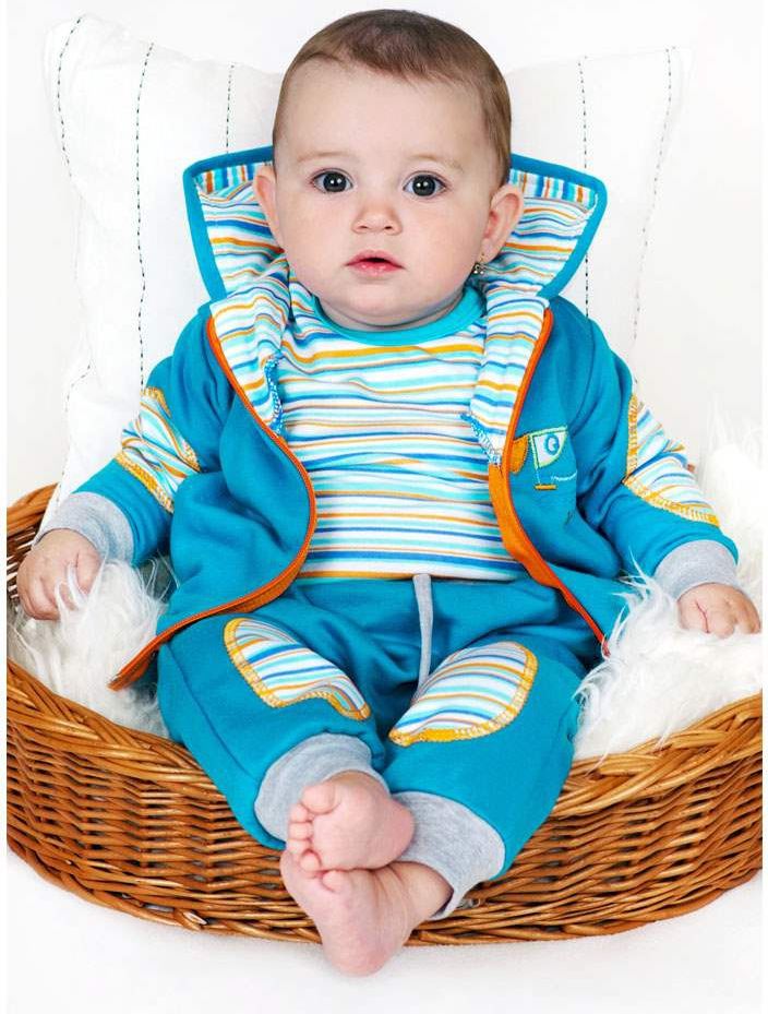 Kojenecké body s dlouhým rukávem New Baby Puppik 2 tyrkysové 74 (6-9m) - obrázek 3