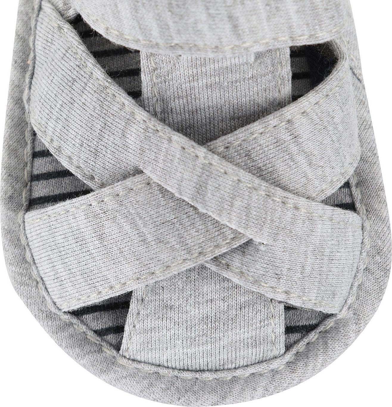 Kojenecké capáčky GEORGE, šedé, styl sandále Velikost: 62 - 68cm (3 - 6 měsíců) - obrázek 2