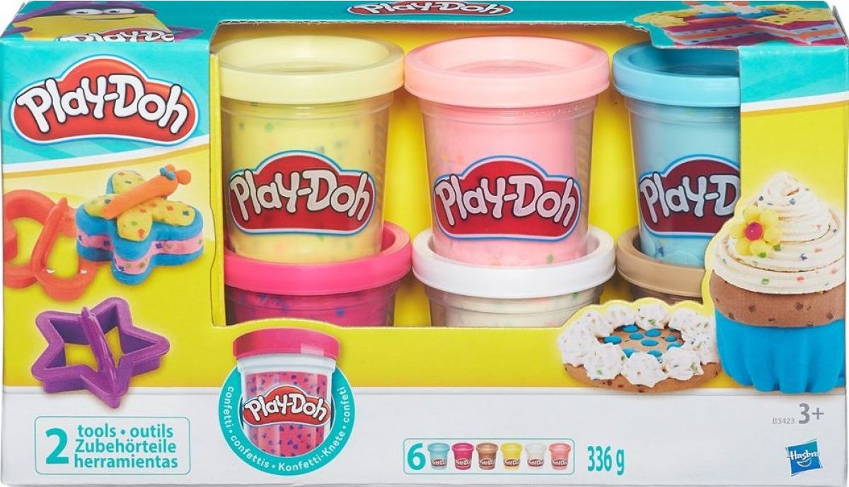 Play-Doh sada s konfetami a 2 vykrajovátka - obrázek 1