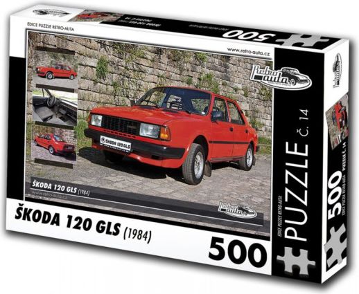 RETRO-AUTA Puzzle č. 14 Škoda 120 GLS (1984) 500 dílků - obrázek 1