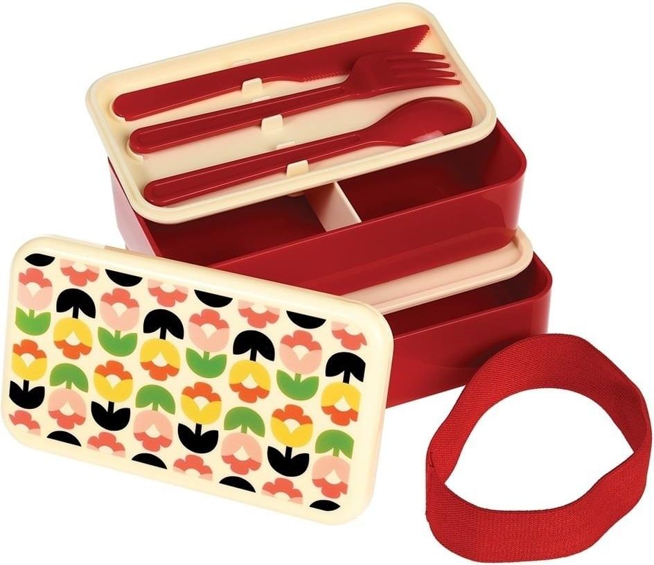 Dětský svačinový box s příborem Tulip Bloom Adult Bento Box uni - obrázek 2