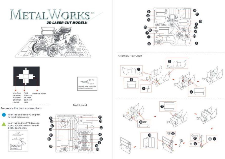 METAL EARTH 3D puzzle Ford Model T 1908 - obrázek 4