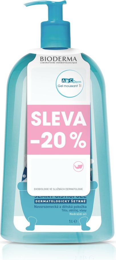 BIODERMA ABCDerm Gel moussant 1 l AKCE - obrázek 1
