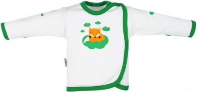 Kojenecká bavlněná košilka New Baby Liška zelená, Zelená, 50 - obrázek 1