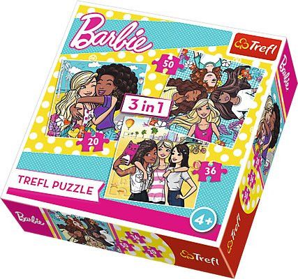 TREFL Puzzle Barbie: Pravé přátelství 3v1 (20,36,50 dílků) - obrázek 1