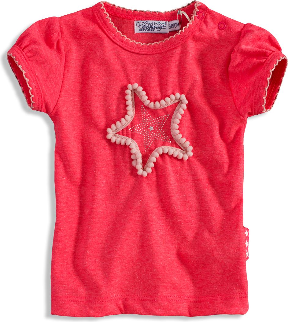 Dívčí tričko s krátkými rukávy Dirkje PINKY STAR růžové neon Velikost: 62 - obrázek 1