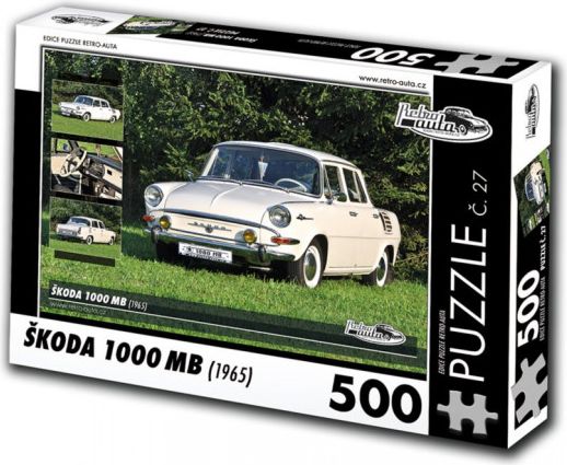 RETRO-AUTA Puzzle č. 27 Škoda 1000 MB (1965) 500 dílků - obrázek 1