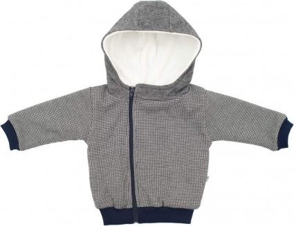 Zimní kojenecký kabátek s kapucí Baby Service Retro, Šedá, 56 (0-3m) - obrázek 1
