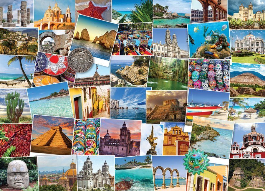 EUROGRAPHICS Puzzle Světoběžník - Mexiko 1000 dílků - obrázek 1