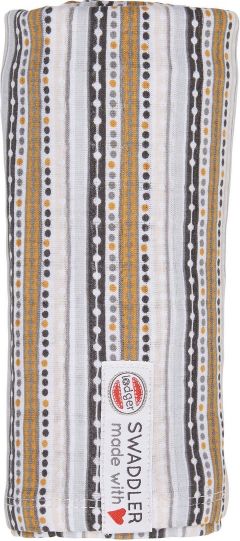 Lodger Swaddler Stripe Xandu 120 x 120 cm Honey - obrázek 1