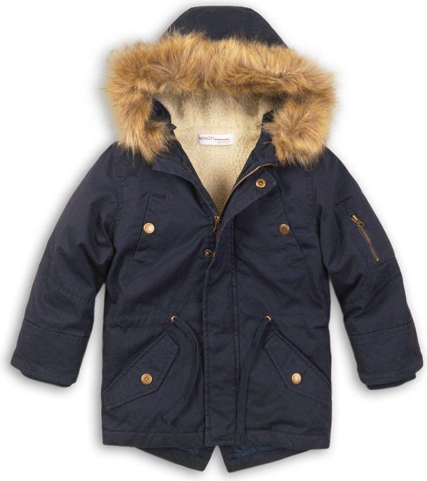 Minoti Kabát chlapecký zimní Parka modrá 104/110 - obrázek 1