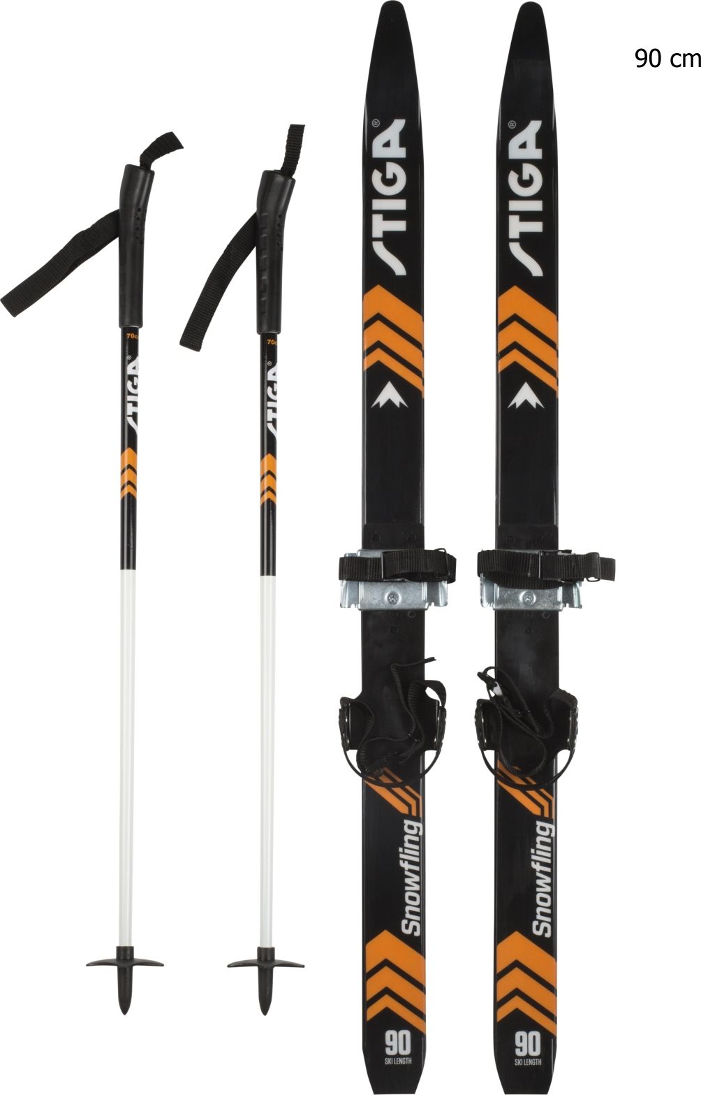 Dětské běžky STIGA Snow Fling 90 cm - černé - obrázek 1