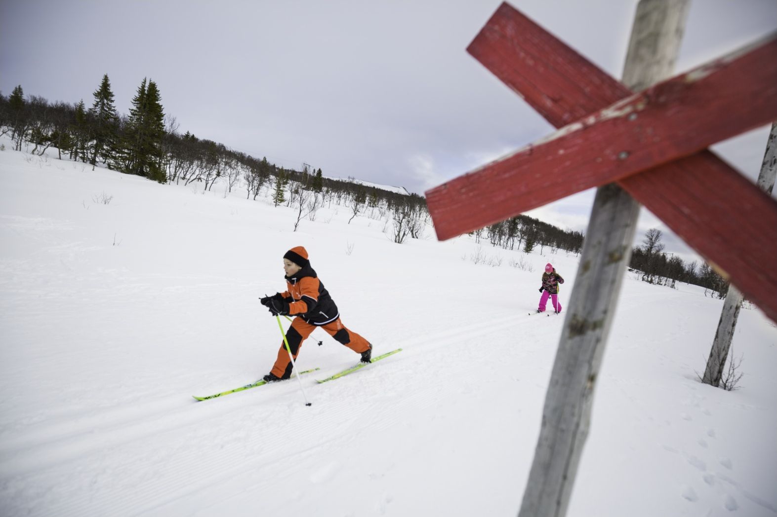 Dětské běžky STIGA Snow Fling 90 cm - černé - obrázek 3