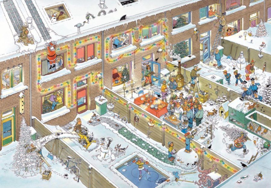 JUMBO Puzzle Štědrý večer 2000 dílků - obrázek 1