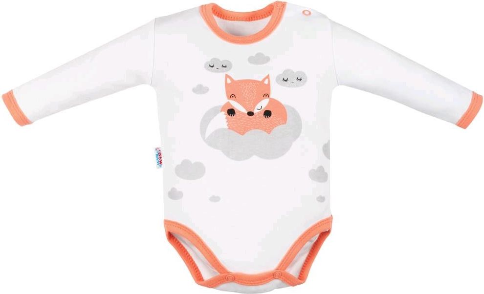 Kojenecké body s dlouhým rukávem New Baby Liška lososová 68 (4-6m) - obrázek 1