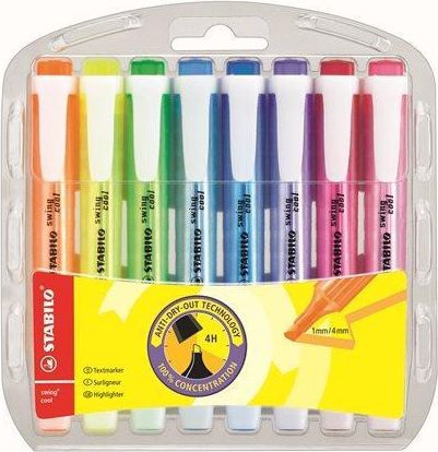 Zvýrazňovač "Swing Cool", 1-4 mm, sada, 8 barev, STABILO, bal. 8 ks - obrázek 1
