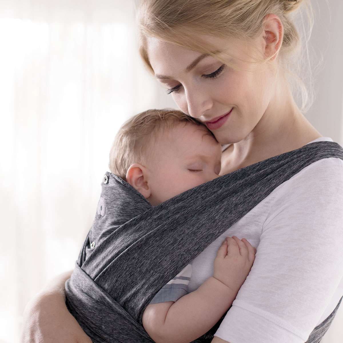 CHICCO Nosič dětí / šátek Boppy Comfy Fit Grey 2v1 - obrázek 2
