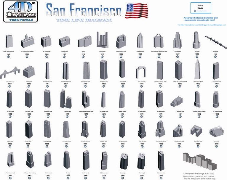 4D Cityscape 4D puzzle San Francisco - obrázek 3
