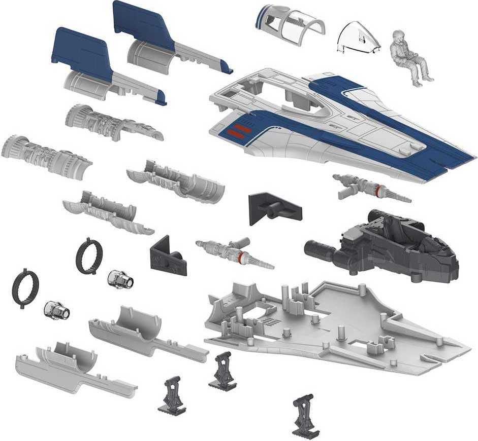 REVELL Build & Play SW 06762 - Resistance A-wing Fighter (modrý) - obrázek 9