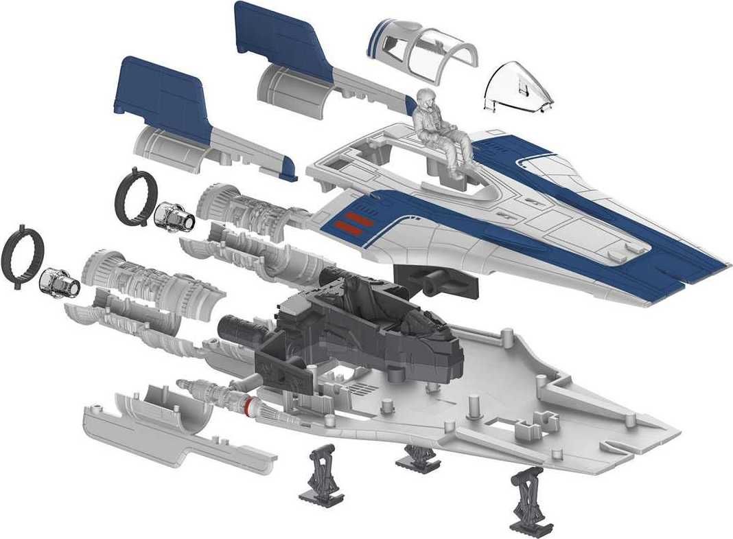 REVELL Build & Play SW 06762 - Resistance A-wing Fighter (modrý) - obrázek 10