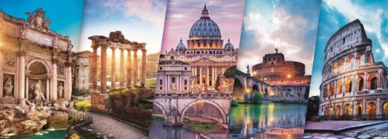 TREFL Panoramatické puzzle Cestování po Itálii 500 dílků - obrázek 1