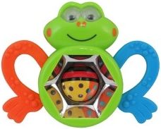Edukační chrastítko a kousátko BABY MIX - Kaleidoskop žabka - obrázek 1