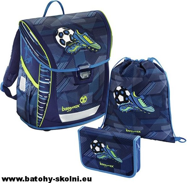 Školní aktovka 3 dílný set Fotbal Baggymax Fabby - Doprava Zdarma - obrázek 1