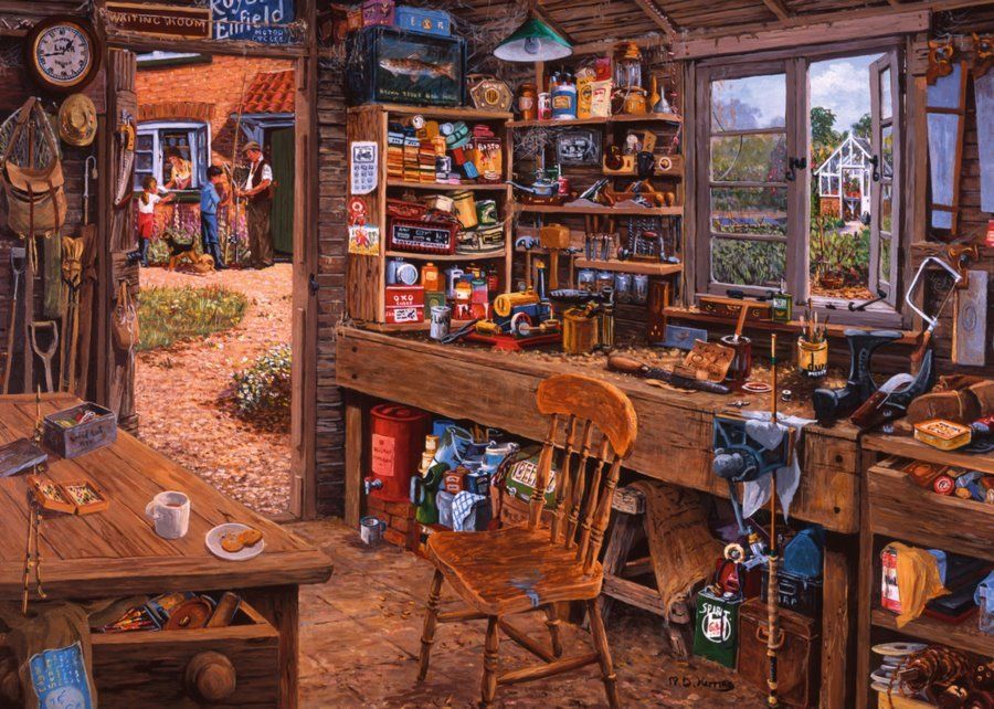 RAVENSBURGER Puzzle Dědečkova kůlna 1000 dílků - obrázek 1