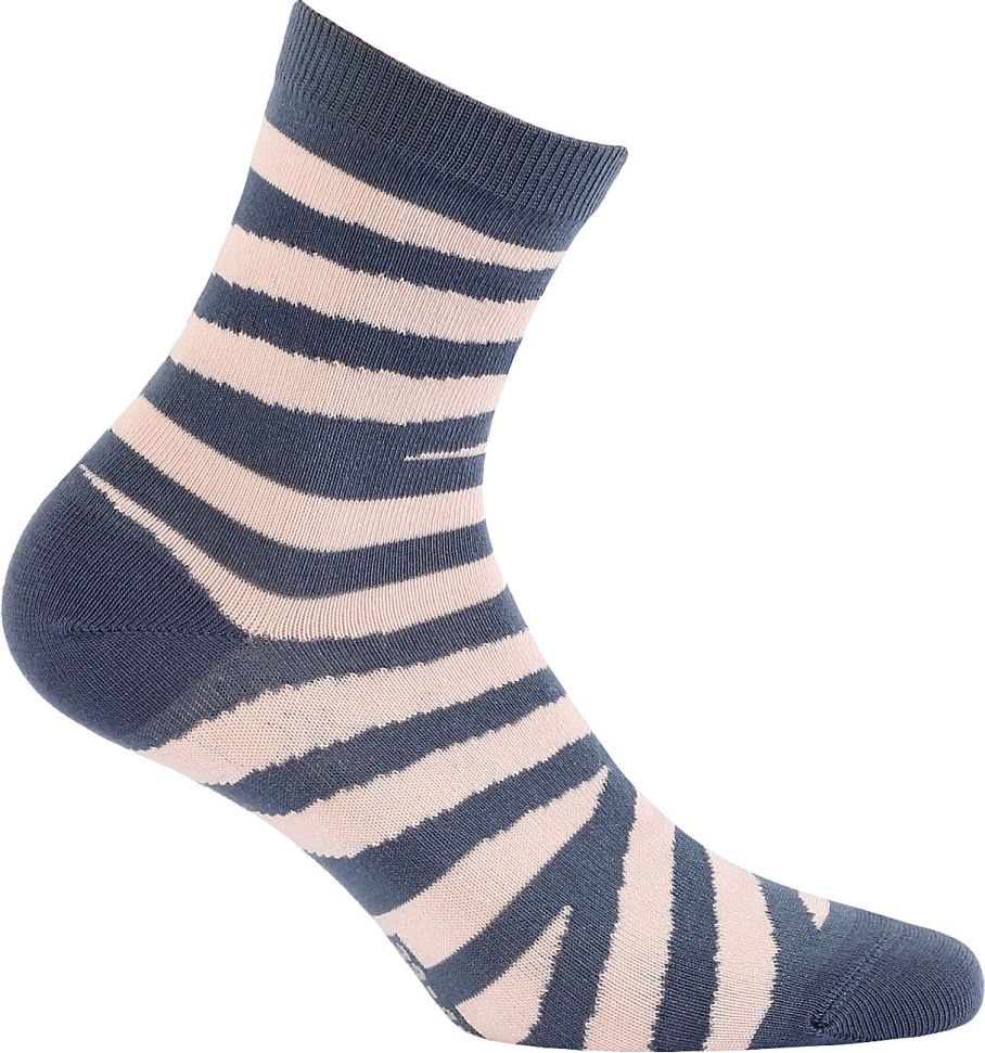 Dívčí ponožky WOLA PROUŽKY modré Velikost: 39-41 - obrázek 1