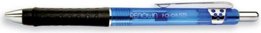 Kuličkové pero "Renown", modrá, stiskací mechanismus, FLEXOFFICE - obrázek 1
