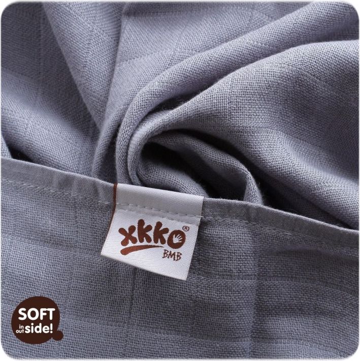 KIKKO Bambusová osuška/plena Colours 90x100 (1 ks) – silver - obrázek 2