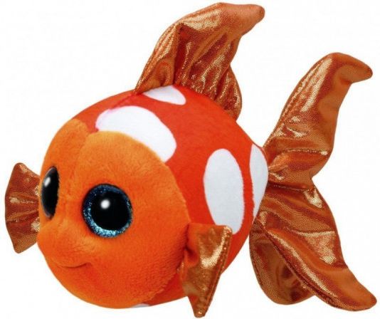 Plyš očka střední oranžová ryba - obrázek 1