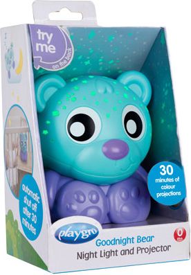 PLAYGRO Usínací lampička medvídek s projektorem zelená - obrázek 2