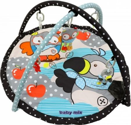 BABY MIX Vzdělávací hrací deka - Sova a tukan - obrázek 1
