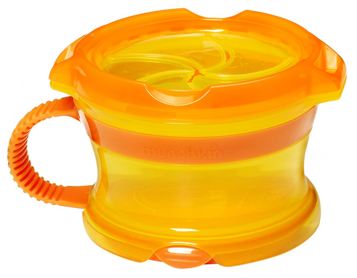 Munchkin Svačinkový hrneček Click Lock - Žluto-oranžová - obrázek 1