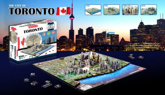 4D Cityscape 3D puzzle Time panorama Toronto 1060 ks - obrázek 1
