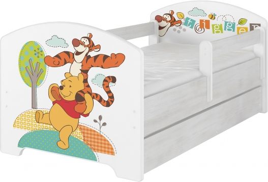 Dětská postel Disney s šuplíkem ,160x80 + pěnová matrace zdarma - Medvídek PÚ , D19 - obrázek 1