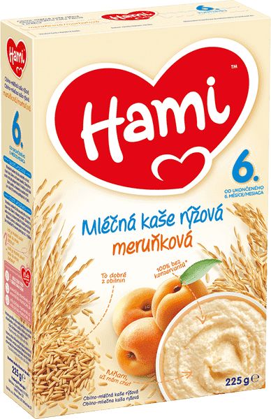 2x HAMI Rýžová s meruňkami (225g) - mléčná kaše - obrázek 2