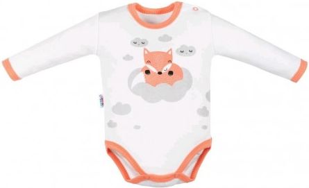 Kojenecké body s dlouhým rukávem New Baby Liška lososová, Růžová, 74 (6-9m) - obrázek 1