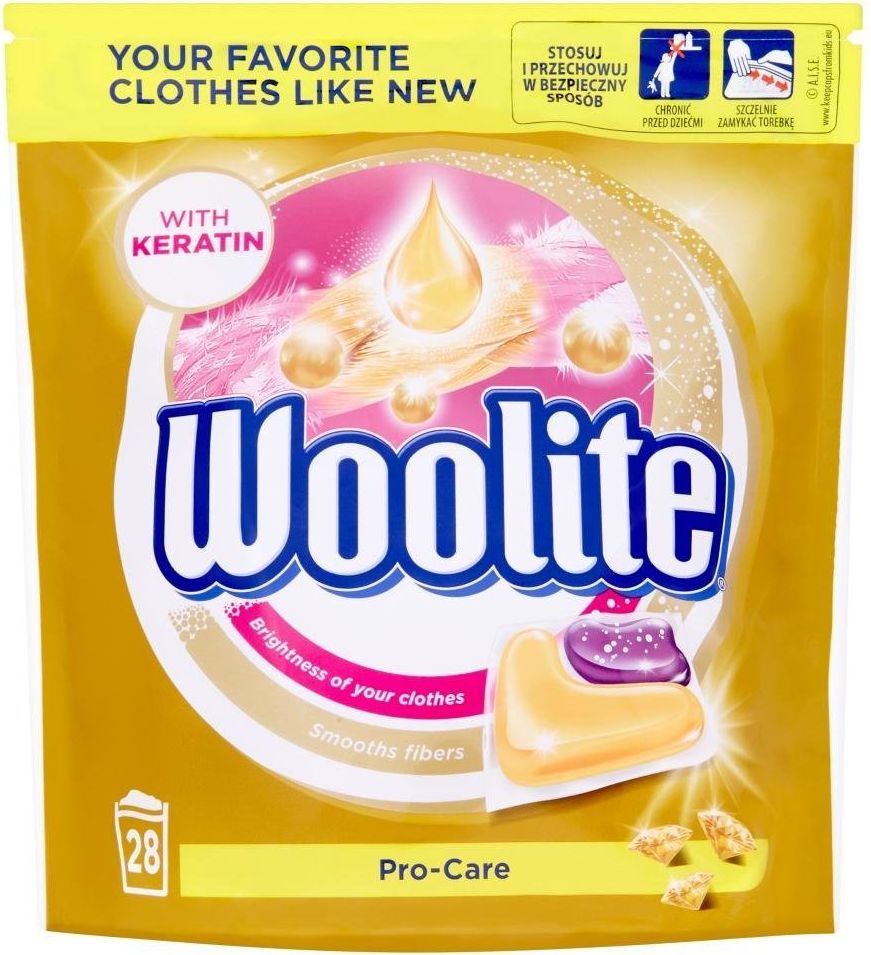 WOOLITE Pro-Care 28 ks – gelové kapsle na praní - obrázek 1