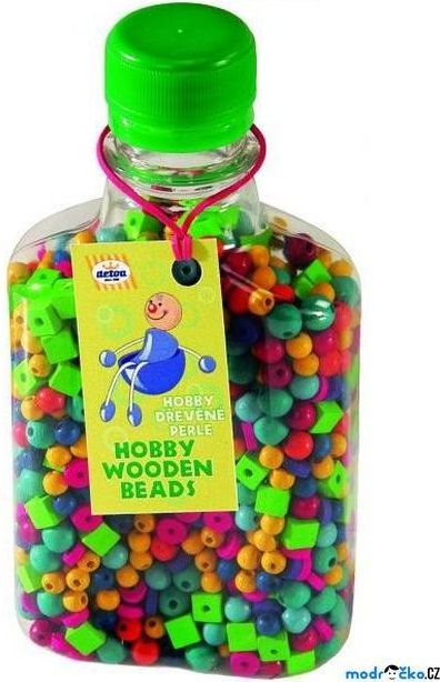 Navlékací perle - Hobby dřevěné barevné (Detoa) - obrázek 1