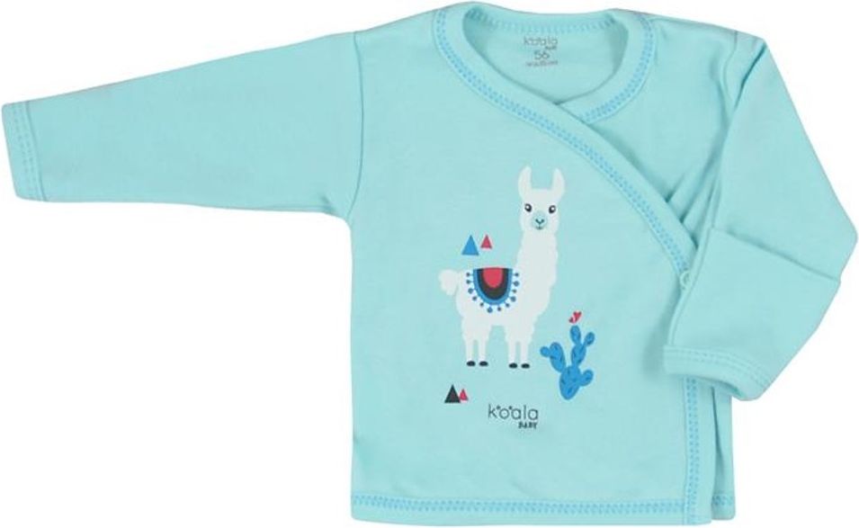 Kojenecká bavlněná košilka Koala Happy Baby tyrkysová 62 (3-6m) - obrázek 1