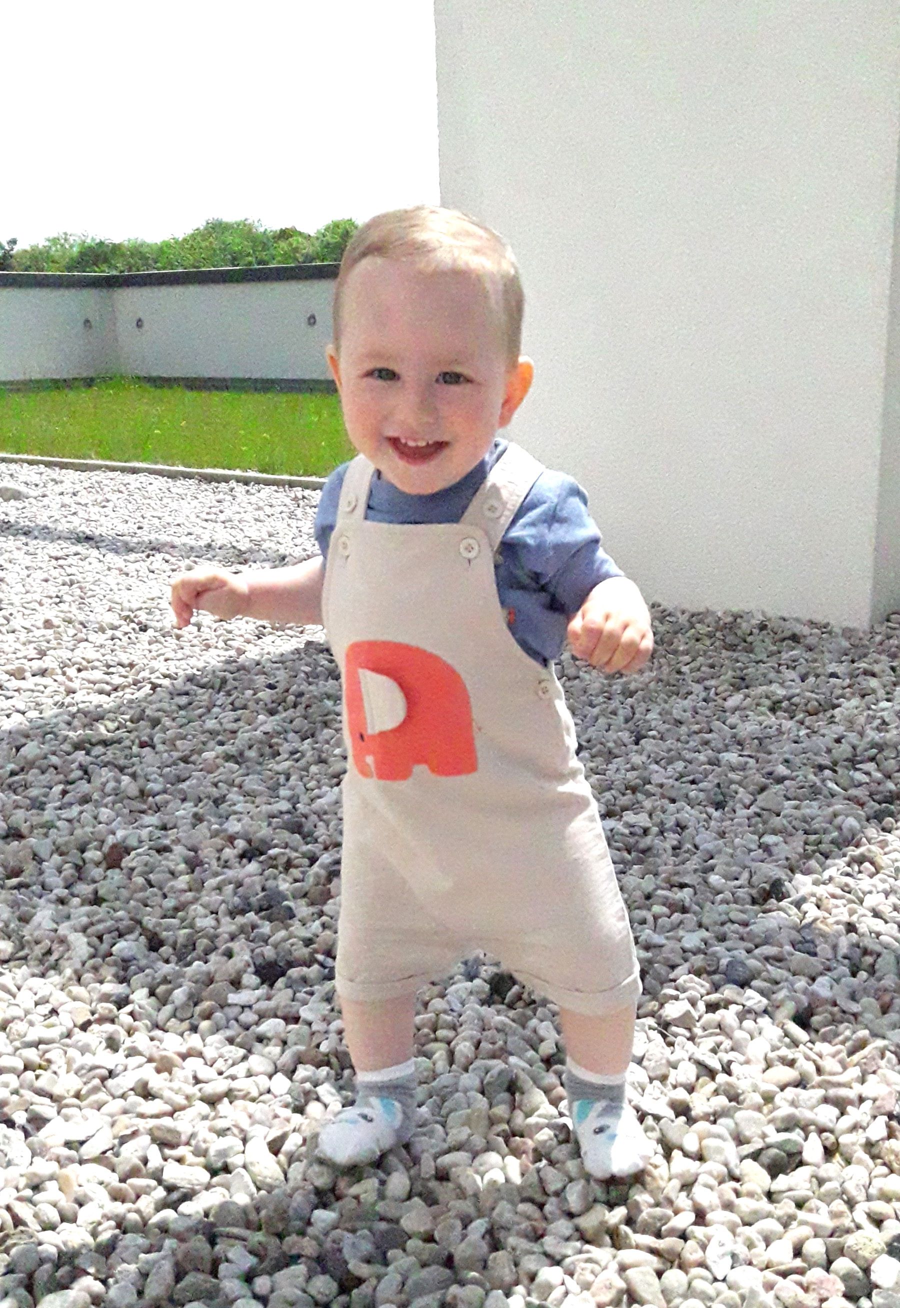 Chlapecké šortky s laclem Slon Cigit Kids - 86-92/Béžová/100% Bavlna - obrázek 1